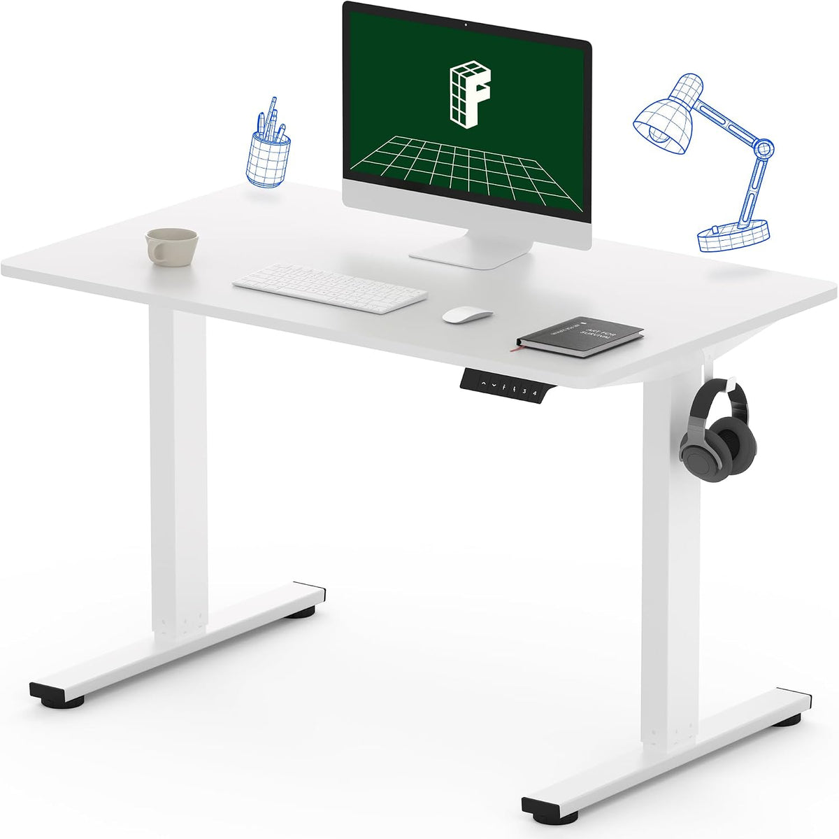 FLEXISPOT One-Piece Electric Standing Desk, 40 x 24 Inches Adjustable Desk