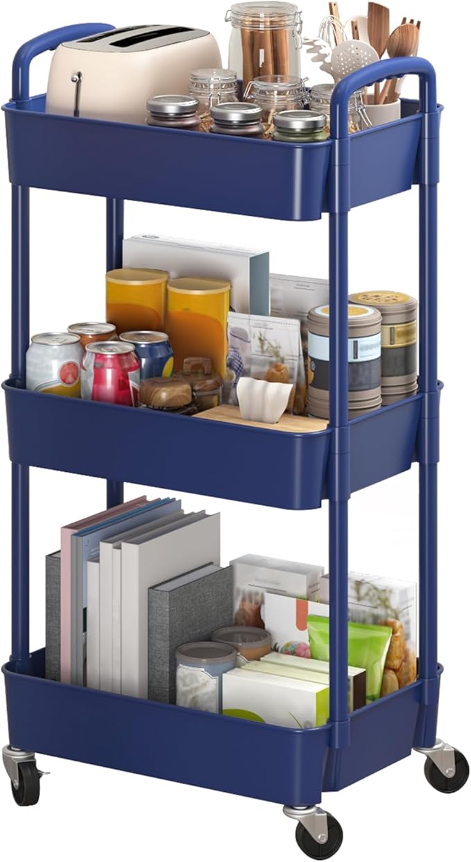 Sywhitta 3-Tier Plastic Rolling Utility Cart by haseverythingyouneed