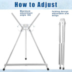 Xinnun 12 Pcs Aluminum 15'' to 21'' High Tabletop Easel Display Adjustable - Image 4