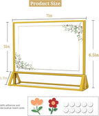 PPH-Sisy Clear Acrylic Sign Holder 7x 5 Horizontal Double Sided Gold Frame - Image 2