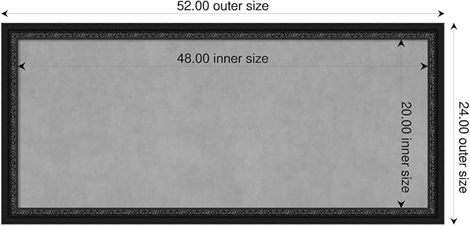Amanti Art Black Framed Magnetic Board 24x52 Oversize Vision Board - Image 2