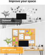 Large Cork Boards for Walls, Cork Boards for Office Decor, Felt Board - Image 4