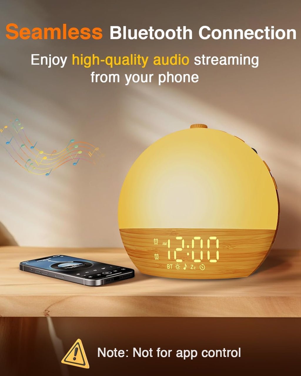 sunrise alarm clock with sound machine - natural, package contents
