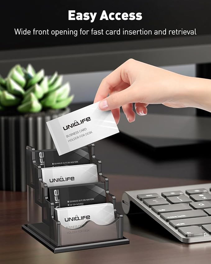 Uniclife Acrylic Business Card Holder - Image 2