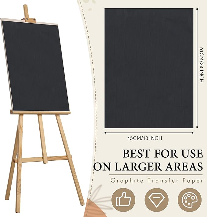 Epakh 30 Sheets 18''x 24'' Large Carbon Paper - Image 2