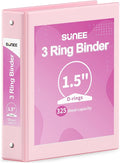SUNEE 3 Ring Binder 1.5 Inch 1 Pack by SUNEE