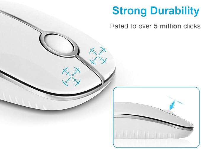 VssoPlor Wireless Mouse, 2.4G Slim Portable Computer Laptop Mouse - Image 2
