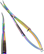 Cross Edge Curved Spring Scissors 5 Inch Stainless Steel Precision Eyebrow & by MyLashToolsByCrossEdge