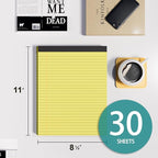 MSKKSM Legal Pads 8.5 x 11, 6 Pack Yellow Note Pads 8.5 x 11 Writing Pads - Image 2