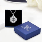 Compass Necklace for Women Men 925 Sterling Silver Pendant Urn Necklaces for - Image 6