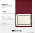 LUXPaper 9.5" x 12" Certificate Holders | Burgundy Linen | 100lb. Cover | 25 Qty - Image 2