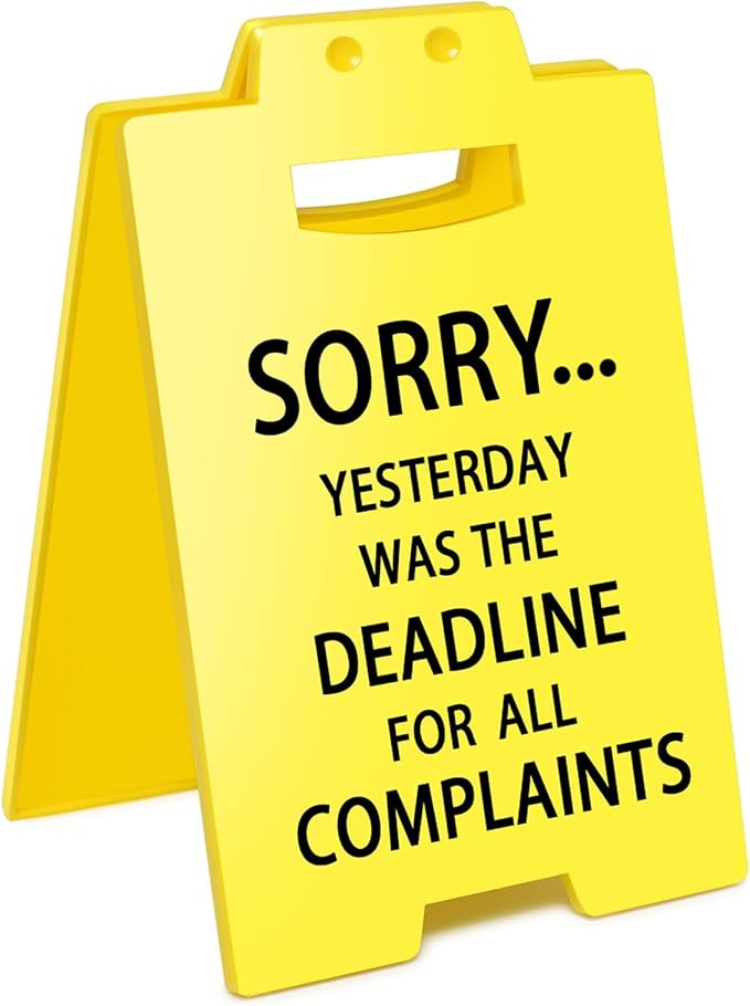 Smilelife Funny Office Cubicle Decor Yesterday Was The Deadline by Smilelife