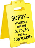 Smilelife Funny Office Cubicle Decor Yesterday Was The Deadline by Smilelife