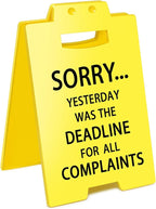 Smilelife Funny Office Cubicle Decor Yesterday Was The Deadline by Smilelife