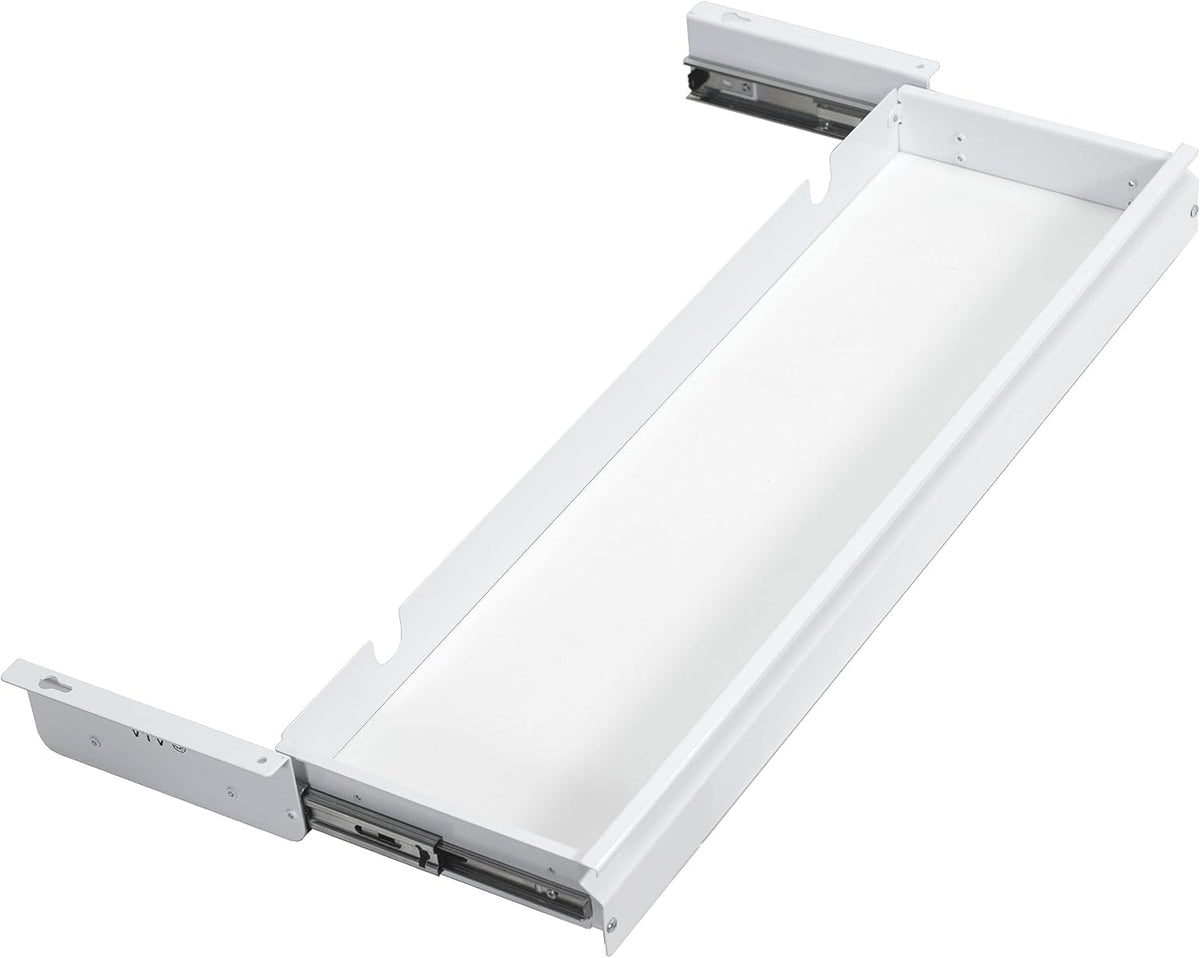 VIVO White Under Desk 33 x 9 in Slide Out Storage Drawer, DESK-DR33-W