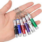 6 PCS Cat Toys Laser Pointer Mini Keychain Laser Pointer LED Flashlight Dog - Image 7