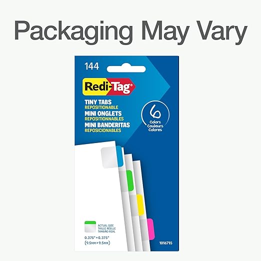 Redi-Tag Tiny Tabs, 144 Pack, Durable Page Markers - Image 7