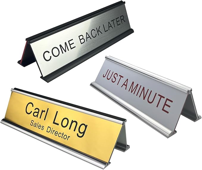 Personalised Double Side Counter Top Sign by Icomecn