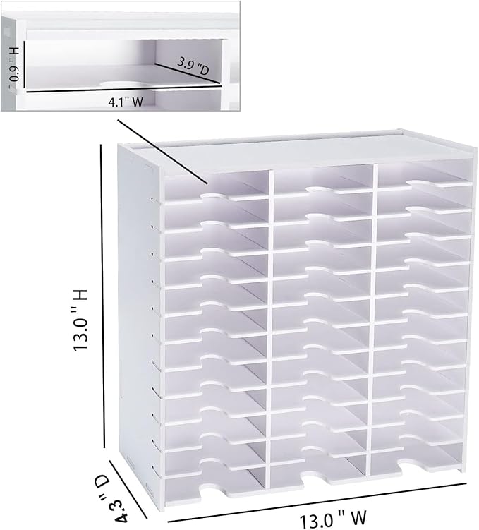 Krafetto 36 Grids Ink Pad Storage Rack, Wall-mountable Stamp Pad Organizer - Image 2