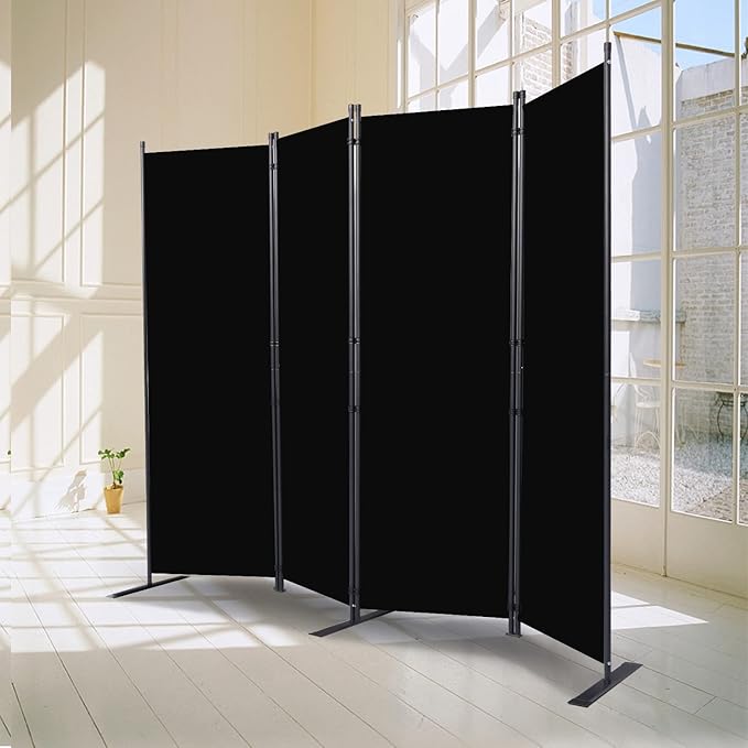 CHOSENM Room Divider, 4 Panel Folding Privacy Screens - Image 6