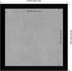 Amanti Art Black Framed Magnetic Board 23x23 Medium Vision Board - Image 3