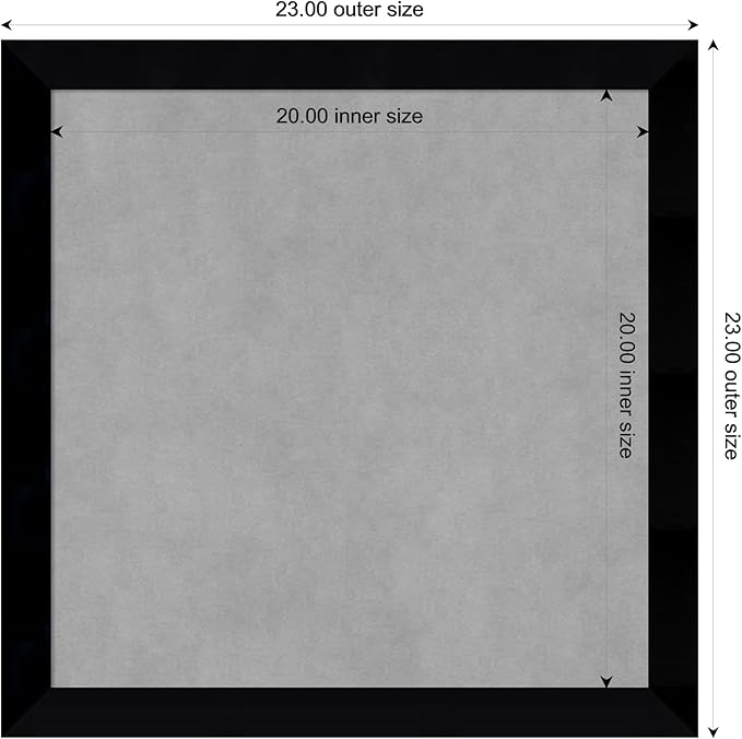 Amanti Art Black Framed Magnetic Board 23x23 Medium Vision Board - Image 4