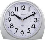 Tinload 5.5" Large Analog Alarm Clock Silent Non Ticking, Gentle Wake, Beep by Tinload