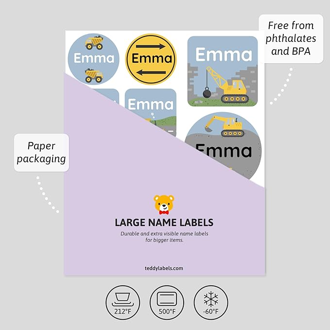 Large Name Labels for Kids - Image 3