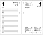 AT-A-GLANCE 2024 Daily Desk Calendar Refill, 3-1/2" x 6", Standard, Loose-Leaf, with Monthly Tabs (E717T5024)