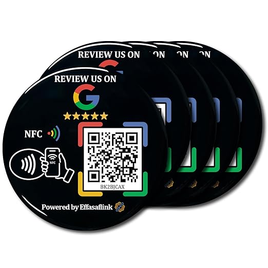 Epoxy Sticky Card with NFC Chip & QR Code by Effasaflink
