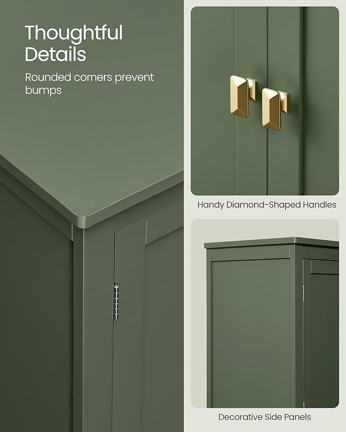 VASAGLE Floor Storage Cabinet, Freestanding Storage Unit - Image 7