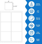 BESTEASY Sticker Labels Compatible Laser/Ink Jet Shipping Labels - Image 2