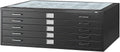 Safco 5-Drawer Flat File Organizer for Construction, Design, Architecture, Engineering & 30" x 42" Large Documents, Black
