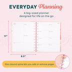 Happy Planner Disc-Bound Planner July 2026–June 2027, Big Size | Includes 3 extra months and 2 sticker sheets, 8.5" x 11", Dashboard Layout, Spring Sherbet theme