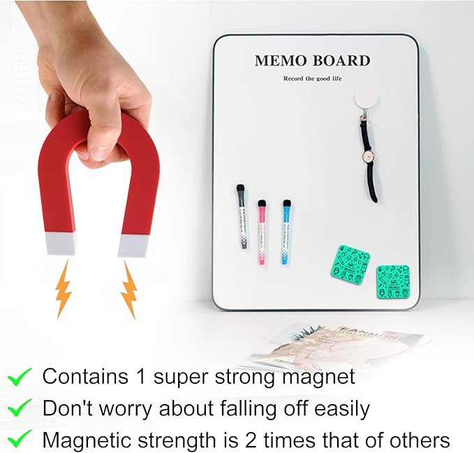 OWLKELA 30 Pack Whiteboard Eraser, Magnetic Cyan Whiteboard Eraser - Image 4