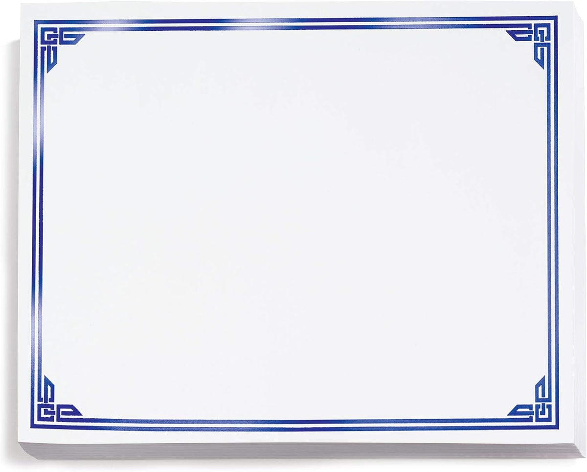 PaperDirect Blue on White Classic Specialty Certificates, 8½ x11, Foil Accents