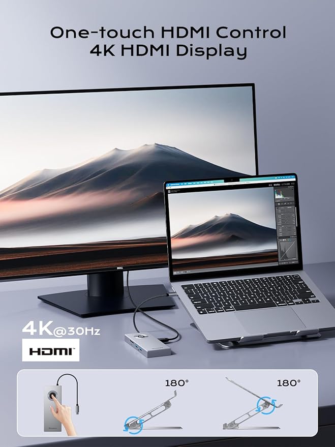 minisopuru USB C Laptop Docking Station Stand - Image 3