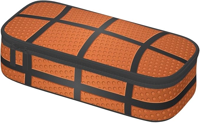 Basketball Ball Texture Pencil Case Big Capacity Storage Pencil Pouch - Image 3
