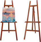 Stuelloaf Large A-Frame Wooden Painting Display Walnut Easel, Large Adjustable by Stuelloaf