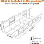 Under Desk Cable Management- 4 Pack Cord Organizer. Metal Wire Cable Management - Image 5