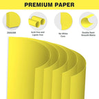 Cardstock 8.5 X 11, 40 Sheets Lemon Yellow Card Stock, 75lb/ 200gsm Vibrant - Image 3