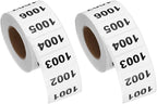 PATIKIL 0.8 x 1.6 Inch Inventory Number Sticker, 2 Roll 1002 to 2000 by PATIKIL