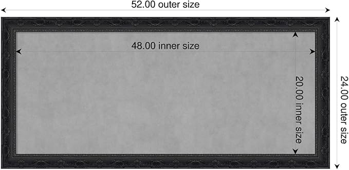 Amanti Art Black Framed Magnetic Board 24x52 Oversize Vision Board - Image 2
