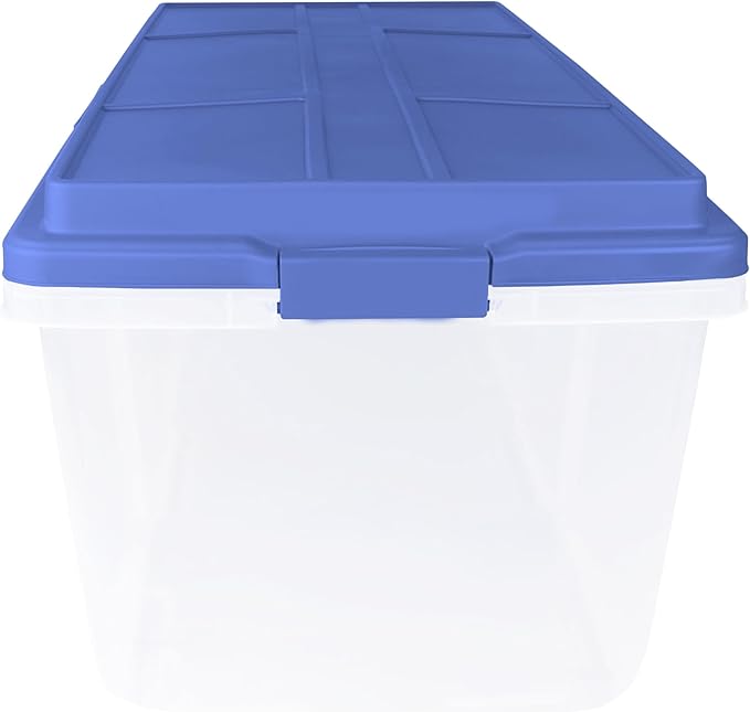 113 Qt Large-Capacity Clear Plastic Stackable Storage Bin - Image 3