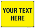 Personalized Custom Yellow Background Customize by SigoSigns