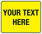 Personalized Custom Yellow Background Customize by SigoSigns