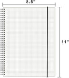 120 GSM Thick Paper Graph Spiral Notebooks 8.5" × 11" - Image 6