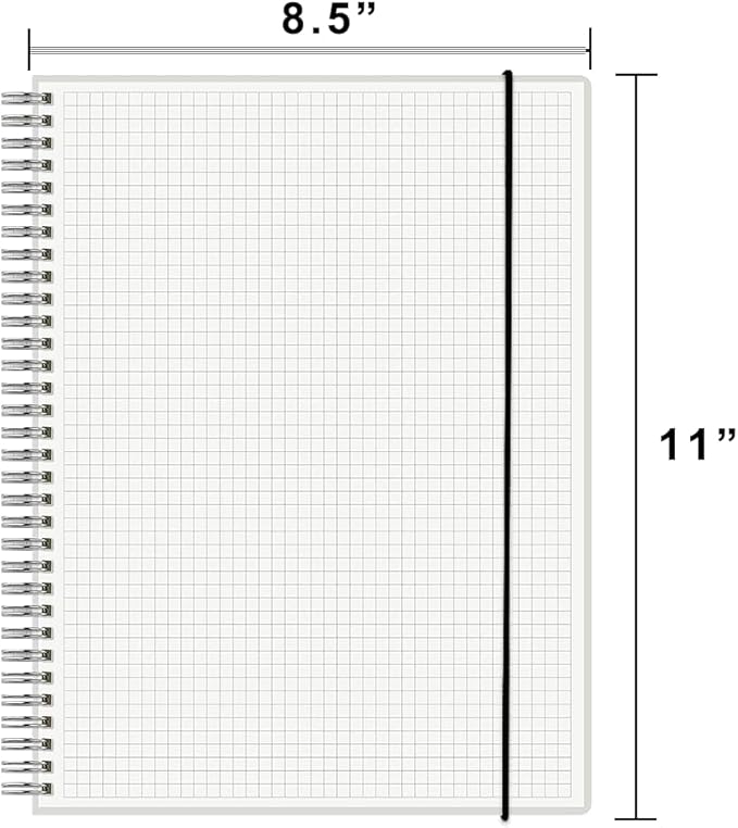 120 GSM Thick Paper Graph Spiral Notebooks 8.5" × 11" - Image 6