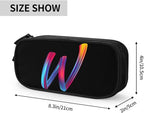Cute Initial Pencil Case for Kids Students, Large Capacity Pencil Pouch for - Image 2