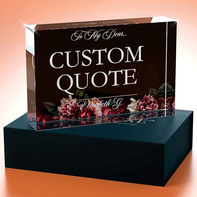 Personalized Gifts, Custom Quote Block Letter Board, Crystal-Clear Acrylic - Image 4